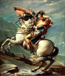 Napoleon Crossing the Alps<BR>picture by Jacques-Louis David