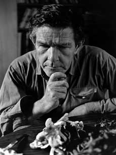 The modernist John Cage, composer of music such as 2:33 of silence