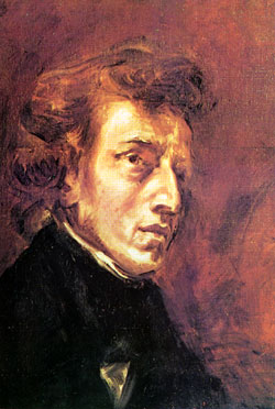 F.Chopin in a picture by E.Delacroix (1838)