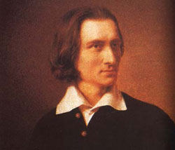 F.Liszt in a picture by N.Barabas (1847)