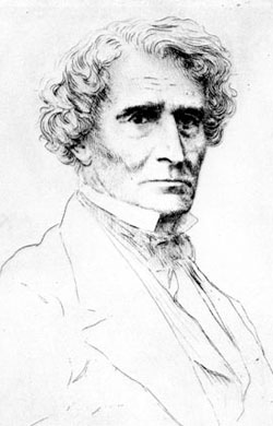 Berlioz in a portrait by Alphonse Legros